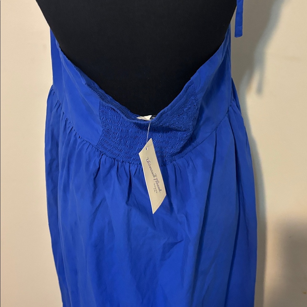 Universal Thread Royal Blue Halter Maxi Dress with side pockets. - Picture 7 of 8